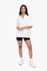 Mono B|Oversized Collared Tee