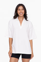 Mono B|Oversized Collared Tee