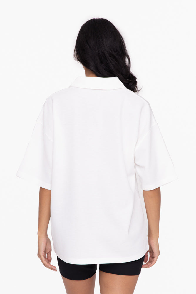 Mono B|Oversized Collared Tee