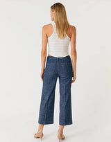 Level99 Annabelle 5 Pocket Wideleg Pant - Stargazer