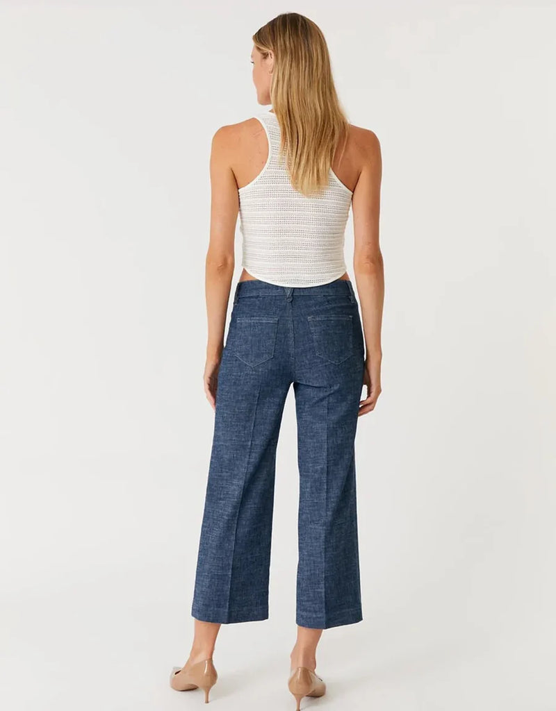 Level99 Annabelle 5 Pocket Wideleg Pant - Stargazer