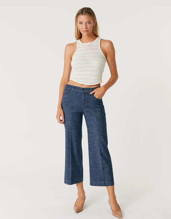 Level99 Annabelle 5 Pocket Wideleg Pant - Stargazer