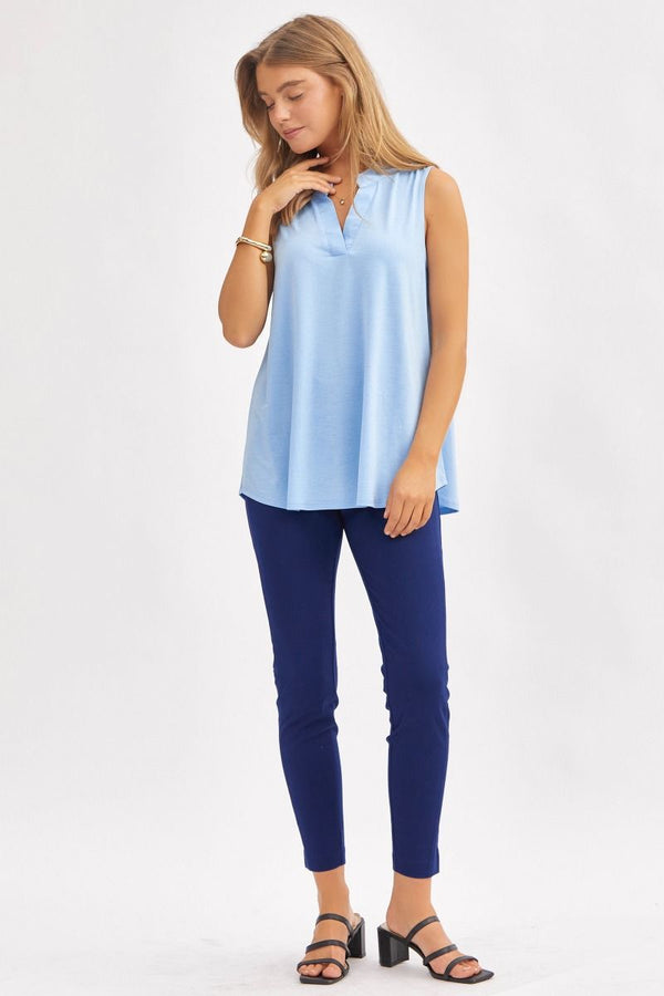 SOLID NECKLINE TANK