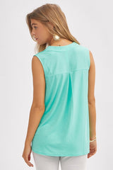 SOLID NECKLINE TANK