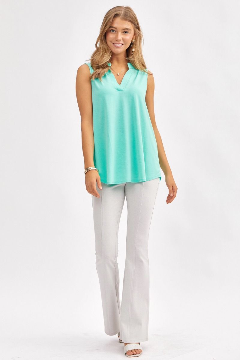 SOLID NECKLINE TANK