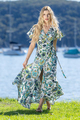 Cienna|Kaya Short Sleeve Wrap Dress