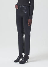 RECYCLED LEATHER RILEY LONG HIGH RISE STRAIGHT - IN DETOX
