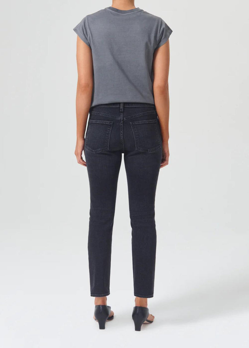 AGOLDE| WILLOW MID RISE SLIM CROP (STRETCH) IN HOTLINE